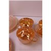 Image 5 : (11) Pieces of Fire King Peach Lustre Dining Set (2-Plates, 5-Cups, (3) Saucers, and a Fruit Bowl)