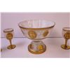 Image 4 : Pedestal Bowl w/ (6) Matching Wine Glasses