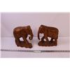 Image 1 : (2) Koa Wood Elephants