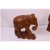 Image 6 : (2) Koa Wood Elephants