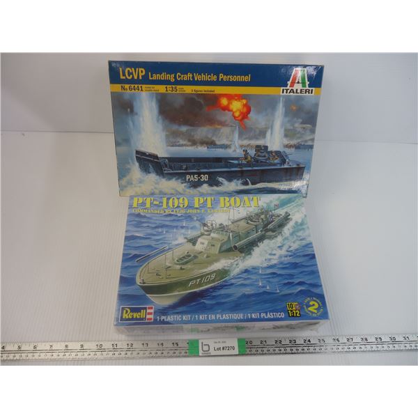 1:72 PT-109 PT Boat (sealed) and1:35 Landing Craft Vehicle Personnel