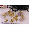 Image 2 : (5) Assorted Strings of Christmas Lights, (2) Christmas Plates in Box + Assorted Christmas Decor