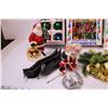 Image 2 : Lot of Christmas Ornaments + (4) Christmas Decor Items + Legs for a Tree Stand