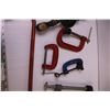 Image 3 : (4) Clamps, Crowbar, and Hand Drill
