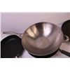 Image 2 : (3) Frying Pans and a Wok