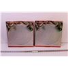 Image 1 : (2) Round Christmas Themed 12.5” Platters (New Old Stock)