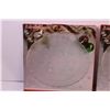 Image 2 : (2) Round Christmas Themed 12.5” Platters (New Old Stock)