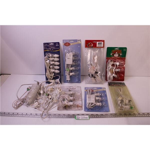 (7) Packages of Village Lights + Assortment of Village Lights