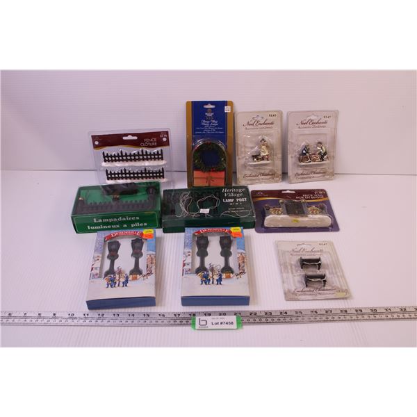 (10) Christmas Village Accessories (New Old Stock)