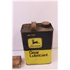 Image 7 : Box of Vintage International Harvester Ledger Blades + John Deere Steering Oil Can (Canadian Quart) 