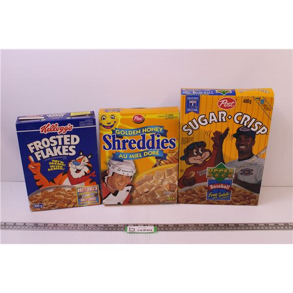 (3) Sports Themed Cereal Boxes