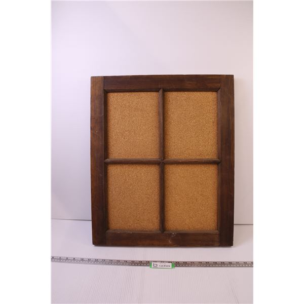 Cork Board Made w/ Vintage Window Frame