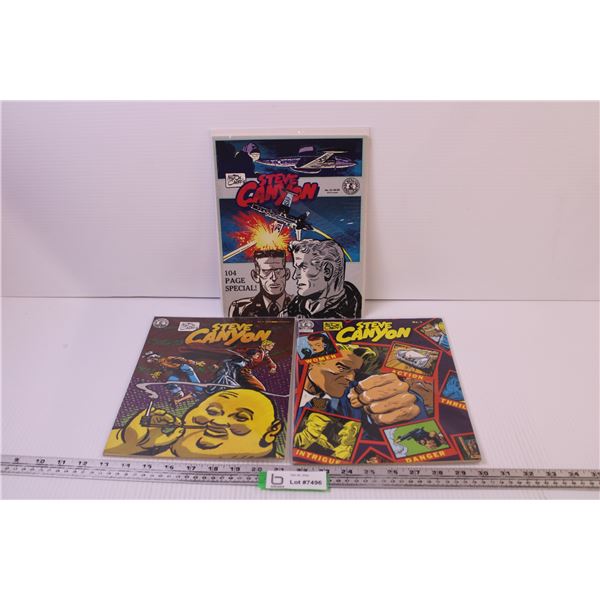 (3) Kitchen Sink Comix Steve Canyon Comics