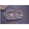 Image 3 : (5) Glass Dishes, Glass Candle Stick Holder, Set of 5 Small Plates, Set of 4 Etched Glass Plates