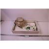 Image 1 : Tea Pot, Serving Tray w/ Matching Plates