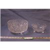 Image 1 : (2) Pinwheel Crystal Footed Bowls
