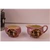 Image 3 : Pair of Coffee Mugs, English Ware Cream & Sugar Set (Lancaster Sandland) + Genuine Staffordshire Han