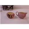 Image 5 : Pair of Coffee Mugs, English Ware Cream & Sugar Set (Lancaster Sandland) + Genuine Staffordshire Han