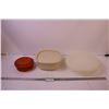 Image 1 : (2) Tupperware Containers + (1) Rubbermaid Container