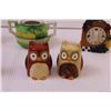 Image 2 : Pair of Owl Salt & Pepper Shakers, (2) Individual Salt or Pepper Shakers, (3) Avon Perfume Bottles, 