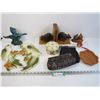 Image 1 : Spice Containers - Bear Bookends - Fish Salt & Pepper Shakers - (2) Clutch Bags - Chalkware Parrots 