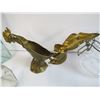 Image 3 : Brass Rooster Ashtray - Fire King Dish - Assorted Dishes (bowls chipped)