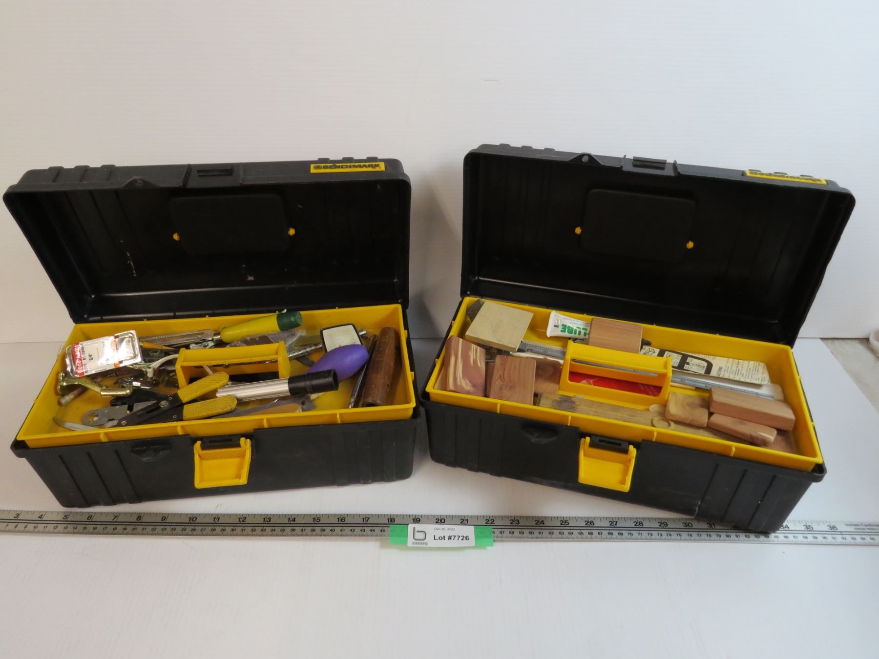 (2) Benchmark Tool Boxes with Contents - Bodnarus Auctioneering