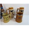 Image 2 : (4) Beer Steins - Bottles - Misc Items