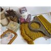 Image 4 : Knitting Bag - Barber Set (working) - Solar Ray Mirror (working) - Body Wash Products - Misc Items