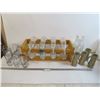 Image 1 : Wine Bottle Stand - (12) Wine Bottles - (4) Mugs - (8) Glasses