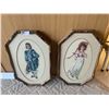 Image 1 : Needlepoint Artwork Pair of Classic Man and Woman