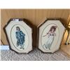 Image 2 : Needlepoint Artwork Pair of Classic Man and Woman
