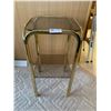 Image 2 : Glass Shelving Unit with Brass-Coloured Accents