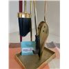 Image 2 : Brass Look Fireplace Utensil Set