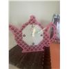 Image 2 : 3 Assorted Wall Clocks,  2 Are Quartz and 1 is embroidered. Decorative Glass Flower and Wish Elephan