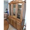 Image 1 : Beautiful China Cabinet with 4 Drawers and Cupboards for Storage.  Glass Doors and Shelves on Top Po