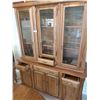 Image 2 : Beautiful China Cabinet with 4 Drawers and Cupboards for Storage.  Glass Doors and Shelves on Top Po