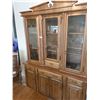 Image 4 : Beautiful China Cabinet with 4 Drawers and Cupboards for Storage.  Glass Doors and Shelves on Top Po