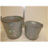 Image 1 : 2 old galvanized buckets, GW metal