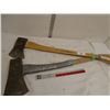 Image 1 : 2 large axes, heavy, 1 has new handle