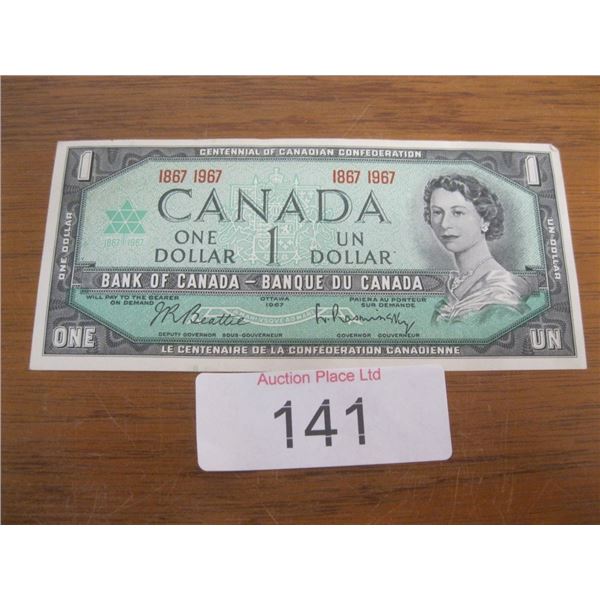 1x 1867 1967 $1.00 Beattie & Rasminsky