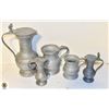 Image 1 : FLAT OF VINTAGE PEWTER TANKARDS