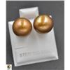 Image 1 : #493-NATURAL AKOYA PEARL STUD EARRINGS