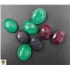 Image 1 : #345-GENUINE  JADE JADIETE, SAHHIRE,RUBY 77.85CT