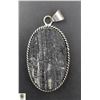Image 1 : #390-NATURAL BLACK TOURMALINE (RAW) PENDANT