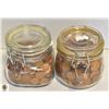 Image 1 : 2 SMALL JARS MIXED PENNIES