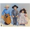 Image 1 : LOT OF 3 WESTERN THEMED DOLLS BETWEEN 6 AND