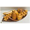 Image 1 : HAWAIIAN WOODEN FRUIT WITH BOWL