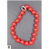 Image 1 : #170-NATURAL RED JADE BRACELET 8MM/7.5"