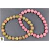 Image 1 : #94-NATURAL UNAKITE+PHODOCHROSITE BRACELET